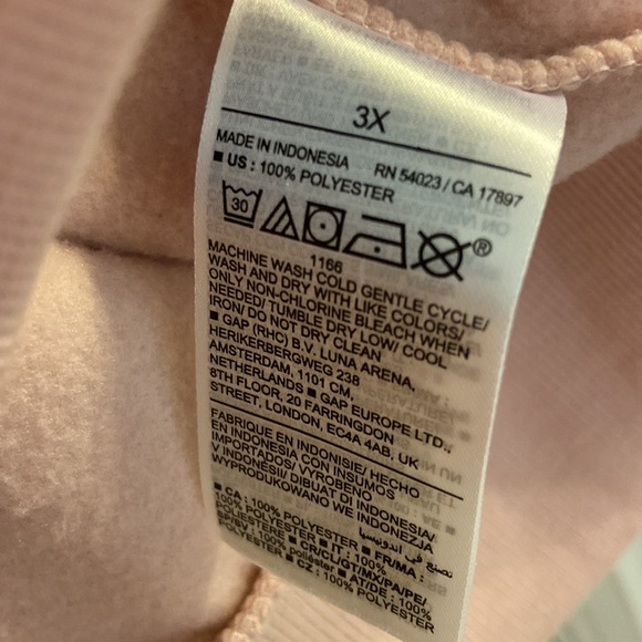 3X OLD NAVY Microfleece Henley Sweatshirt in Abalone Pink, NWT - Picture 8 of 15